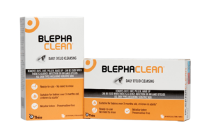 Two boxes of Thea Blephaclean one in portrait and one in landscape