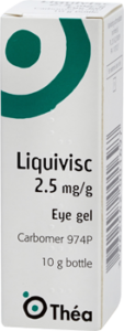 Image of a box of Liquivisc 10g eye gel