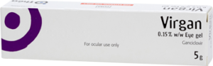 Image of a box of Virgan eye gel